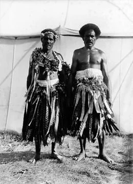 RECORD DATE NOT STATED  Portrait of an Unidentified Fijian Chief black-and... Stock Photos