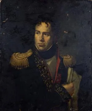 RECORD DATE NOT STATED  Portrait of an officer . Paris, Carnavalet museum.... Foto stock