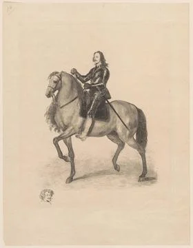RECORD DATE NOT STATED  Portrait de Charles 1er, state III; Jasi Ski, Feli... Stockfoto's