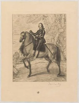 RECORD DATE NOT STATED  Portrait de Charles 1er, state IV; Jasi Ski, Felik... Stockfoto's