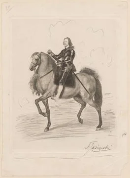 RECORD DATE NOT STATED  Portrait de Charles 1er, state II; Jasi Ski, Felik... Stockfoto's