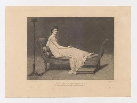 RECORD DATE NOT STATED  Portrait of Madame RÃ camier; Jasi Ski, Feliks Sta.. Stock Photos