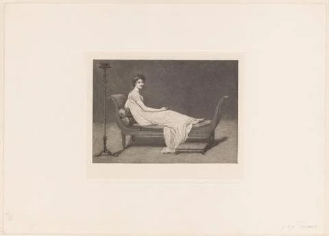 RECORD DATE NOT STATED  Portrait of Madame RÃ camier; Jasi Ski, Feliks Sta.. Stockfoto's