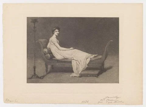 RECORD DATE NOT STATED  Portrait of Madame RÃ camier; Jasi Ski, Feliks Sta.. Stock Photos