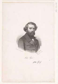 RECORD DATE NOT STATED  Portret Van Fursat, Alphons Farcy, 1849 print Pari... 스톡 사진