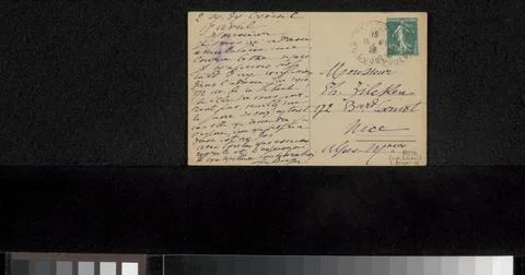 RECORD DATE NOT STATED  Postcard to Philip Zilcken, 1920 - 1929 Paris card... Foto stock