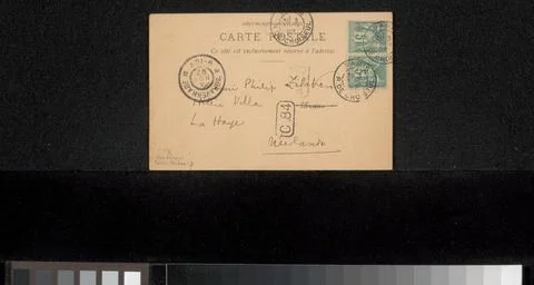 RECORD DATE NOT STATED  Postcard to Philip Zilcken, 1897 Paris cardboard. ... Foto stock