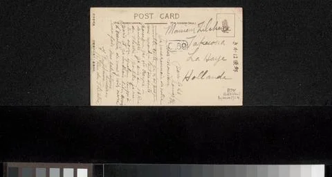 RECORD DATE NOT STATED  Postcard to Philip Zilcken, 1912 Paris cardboard. ... Foto stock