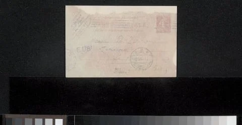 RECORD DATE NOT STATED  Postcard to Philip Zilcken, in Or Before 1911 Pari... 写真素材