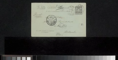 RECORD DATE NOT STATED  Postcard to Philip Zilcken, in Or Before 1901 Pari... Stock-Fotos