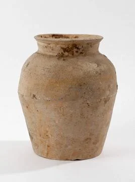 RECORD DATE NOT STATED  Pot and lid. Terracotta. Vietnam. Paris, Muse Cern... 스톡 사진