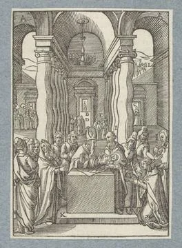 RECORD DATE NOT STATED  Presentation in the Temple, 1629 print Mary and Jo... 스톡 사진