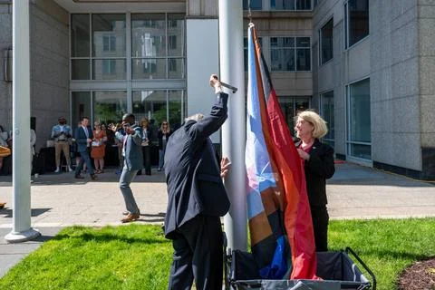 RECORD DATE NOT STATED  Pride Progress Flag Raising Ceremony at NASA HQ. N... Stock Photos