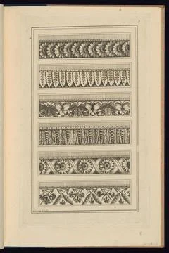 RECORD DATE NOT STATED Print, Repeating Pattern Designs for Borders; Desig... Stock Photos