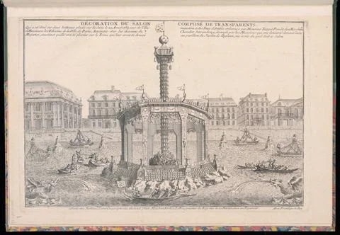 RECORD DATE NOT STATED Print, DECORATION DU SALON COMPOSE DE TRANSPARENTS.... Stock Photos