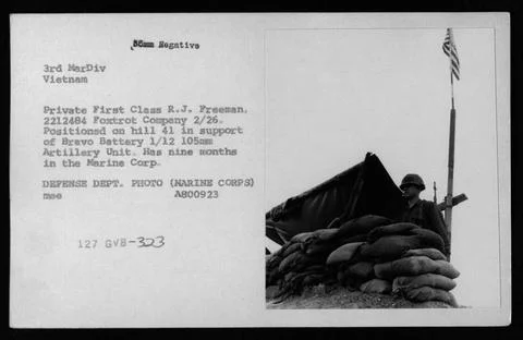 RECORD DATE NOT STATED  Private First Class R.J. Freeman, identified by hi... Stockfoto's