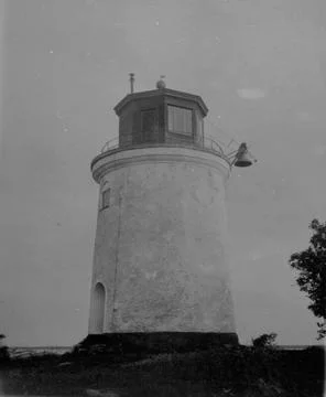 RECORD DATE NOT STATED Probably the animal s lighthouse on Gräsö. Ship pic. Stock Photos