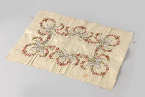 RECORD DATE NOT STATED  Problem of embroidery on unfinished MoirÃ side, wh.. Stock Photos
