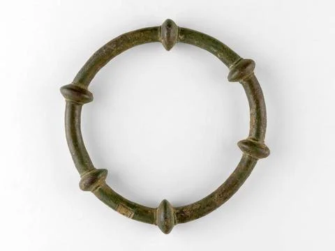 RECORD DATE NOT STATED  Protuberance ring. Hallstatt. Copper alloy, cast i... Stock Photos
