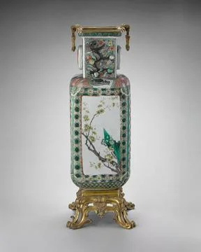 RECORD DATE NOT STATED  Quadrangular vase. Carnavalet museum, history of P... Stockfoto's