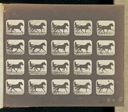 RECORD DATE NOT STATED Racking - Change to Running. Twenty frames depictin... Stock Photos