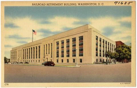 RECORD DATE NOT STATED Railroad Retirement Building, Washington, D. C. , G... 스톡 사진