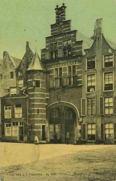 RECORD DATE NOT STATED The rear of the church arch with adjacent buildings... Fotos de archivo
