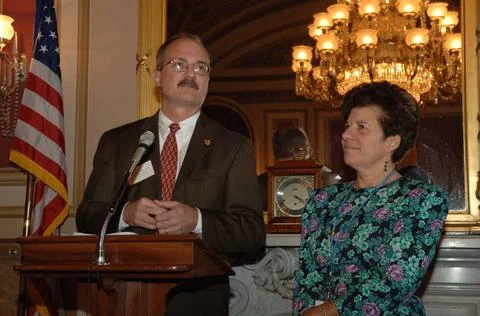 RECORD DATE NOT STATED  Reception, attended by Fish and Wildlife Service D... Foto stock