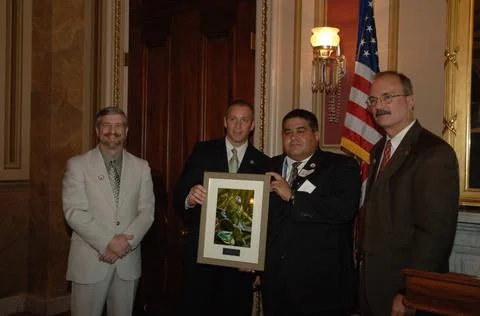 RECORD DATE NOT STATED  Reception, attended by Fish and Wildlife Service D... Foto stock