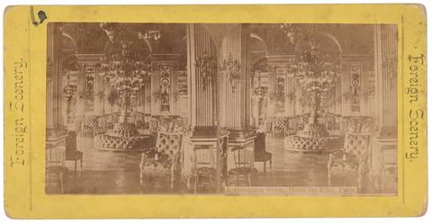 RECORD DATE NOT STATED  Reception Salon, Hotel De Ville, Paris stereoscopi... Foto stock
