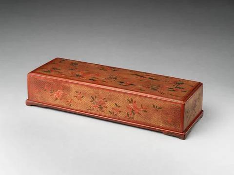 RECORD DATE NOT STATED  Rectangular writing box with decoration of clouds ... Stockfoto's