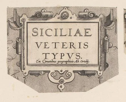 RECORD DATE NOT STATED  Rectangular Cartouche, 1584 Rectangular rolling ca... Stock Photos