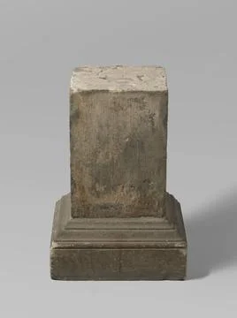 RECORD DATE NOT STATED  Rectangular sandstone base, belonging to image, im... 库存照片