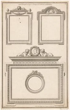 RECORD DATE NOT STATED  Rectangular frames, 1763 print Three rectangular f... Foto stock