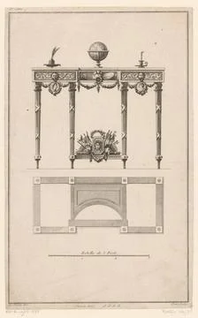 RECORD DATE NOT STATED  Rectangular Table, Augustin Foin, After Richard de... Stock Photos
