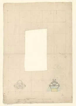 RECORD DATE NOT STATED  Rectangular frame with surface division and two or... Foto stock