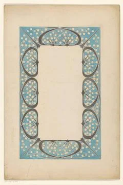 RECORD DATE NOT STATED  Rectangular frame with ornaments, Reinier Willem P... 스톡 사진