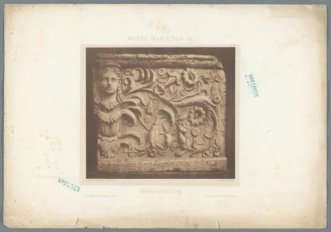 RECORD DATE NOT STATED  Relief with venus and a flower pattern, c. 1875 - ... 스톡 사진