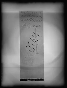 RECORD DATE NOT STATED  Reverse of Check Paid to W. A. Mead. Glass Plate N... Stock Photos
