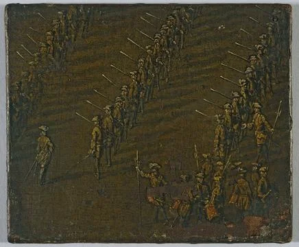 RECORD DATE NOT STATED  Review of a King s regiment, around 1690. Paris, C... Stock-Fotos