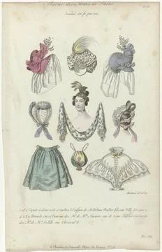RECORD DATE NOT STATED  Revue des Modes de Paris, May 1834, No. 23: 1. and... Foto stock