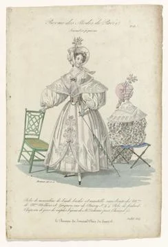 RECORD DATE NOT STATED  Revue des Modes de Paris, July 1834, No. 28: Mouss... Foto stock