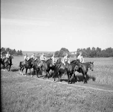 RECORD DATE NOT STATED Ride with conscripts from Norrland s Dragon Regimen... Foto stock