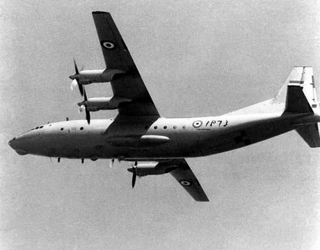 RECORD DATE NOT STATED A right underside view of a Soviet-made An-12 Cub-B... Foto stock