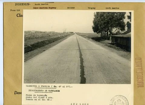RECORD DATE NOT STATED Road to Florida, Uruguay. Original caption: Carrete... Stock Photos