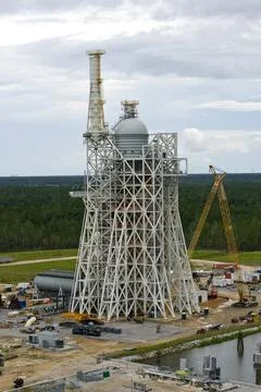 RECORD DATE NOT STATED  Rocket engine propellant tanks and cell dome top t... Stock Photos