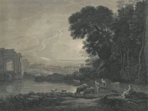 RECORD DATE NOT STATED  Roman Edifices in Ruins William Woollet (Maidstone... Stock Photos