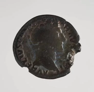 RECORD DATE NOT STATED  Roman denarus of Emperor Marek Aurelius (121-180);... Stock Photos