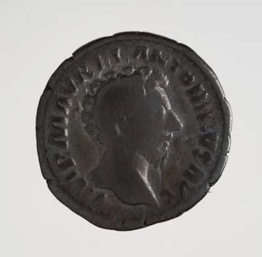 RECORD DATE NOT STATED  Roman denarus of Emperor Marek Aurelius (121-180);... Stock Photos