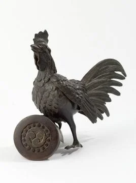RECORD DATE NOT STATED  Rooster. Bronze. Japan. Paris, Cernuschi museum. A... 写真素材